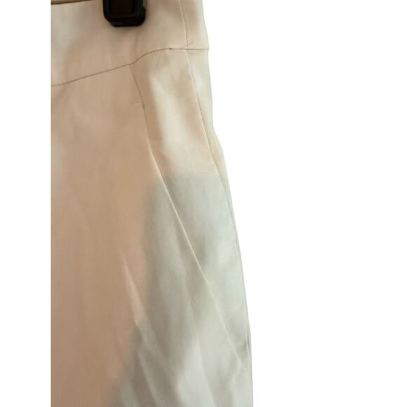 Max Mara Studio Cotton Twill Stretch Ivory Pants 8 - Picture 2 of 4